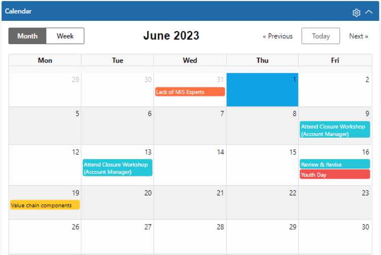 Visualise your work and manage key dates in a Calendar View!